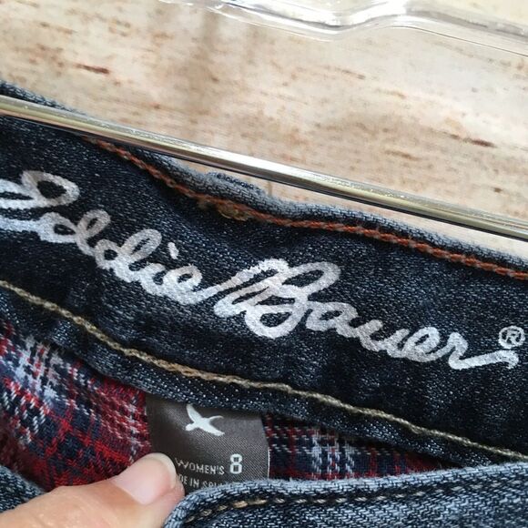 EDDIE BAUER FLANNEL LINED BOYFRIEND RELAXED JEANS - Picture 5 of 6
